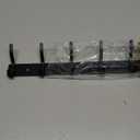 GWAAZXGZ Black Coat Rack Wall Mount - 15 Inch Arc Shaped Design with 6 Hooks for Hanging Coats, Bags, and Towels in Entryway, Livingroom, Bedroom, Bathroom, and Kitchen, 1 Pack