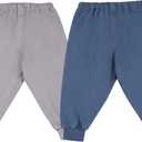 MOEMOE BABY Leakproof Diaper Pants for Potty Training 2 Packs Nighttime Diaper Short for Toddler Boys and Girls, 5-7 Year, Pink (Grey & Blue)