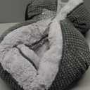 INVENHO Small Dog Bed for Small Dogs, Cat Beds for Indoor Cats Washable, Orthopedic Dog Bed, Warming Soft Calming Sleeping Puppy Bed Durable Pet Bed with Anti-Slip Bottom S(20"x19"x6") (Grey)