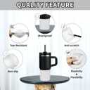 WUQID Higher Silicone Boot Compatible with Stanley Quencher H2.0 & IceFlow Flip & ProTour 40oz 30oz 20oz 14oz, Fit Same Diameter 14oz 20oz 30oz 40oz Tumbler Cups Anti-Slip Bottle Bottom Sleeve Cover (Clear)