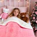 50x60 Inches Sherpa Christmas Blanket for Holiday Home Decor, Pink Xmas Tree Jacquard Soft Flannel Fleece Throw Blanket for Bed Couch Sofa, Christmas Decor Gifts for Women Men Teen Family Friends