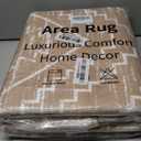 Wonnitar Moroccan Washable Rug 3x5, Non-Slip Entryway Area Rug, Soft Farmhouse Bedroom Throw Mat, Geometric Low Pile Scandinavian Accent Carpet for Entry Kitchen Basement (Kakhi,3'x5')