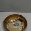 TIANCENTRAL H Hanging Bird Bath for Outdoor11.4 Inch Bird Baths for Backyard Metal Bird Bath Bowl Outdoor Window Birds Feeder with 17â€RustProof Black Chains for Garden Yard and Patio Decor