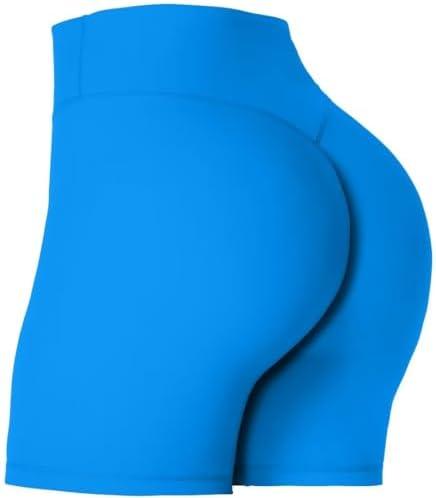 Sunzel Women's Invisible Butt Scrunch Shorts, High Waisted Biker Shorts, Gym Workout Yoga Running Shorts with Tummy Control XL