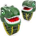 Dinosaur Walkie Talkies for Kids 2 Pack Camping Gear T-Rex Outdoor Toys for Boys Age 3-12 Year Old 3 Channel Long Range Birthday Gifts Easter Christmas Stocking Stuffers (Green)