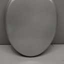 Elongated Toilet Seat Wood Toilet Seat Prevent Shifting with Zinc Alloy Hinges American Standard Size Toilet Seat Easy to Install also Easy to Clean(Elongated,Sparkling Classical Silver)