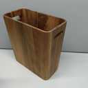 LiTY 3 Gallons Wooden Wastebaskets, Solid Acacia Wood Waste Basket with Handles, Rectangular Trash Can, Garbage Bin for Bedroom, Bathroom, Kitchen, Living Room, Office Decorative