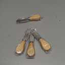 Butter Knife Spreader, Cheese Spreader Knives Set of 4, Stainless Steel Butter Knives with Wooden Handle, Small Cheese Knives for Cold Butter, Soft Cheese Spreader, Jam, Charcuterie, Pastry (Oak Wood & Silver Blade)