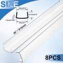 DoubleFill 8 Pack 36" Cabinet Door Protector Plastic U Channel/C Channel