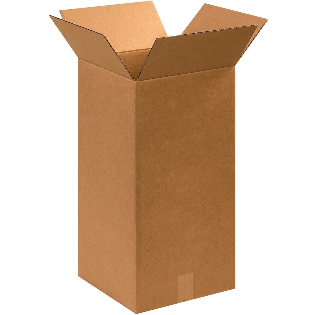 BOX USA Shipping Boxes Medium 12"L x12"W x 24"H 25-Pack, Cardboard Box for Shipping, Moving, Mailing, Packing, Packaging and Storage
