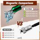 Magnetic Screw Ring: 1/4 Inch (6.35mm) Universal Detachable Drill Bit Magnetizer, Strong Magnetic Adhesion Prevents Screw Drop for Hex Screwdriver and Power Bits (6 Pcs)