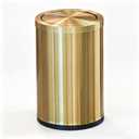 Brushed Gold Stainless Steel Trash Can 5 Gallon, Swing Lid Waste Bin