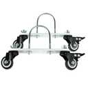 Mobile Pulley Holder for Oil Filled Radiator 360° Swivel Electric Heater Frame Base with Black Wheels Easy to Install