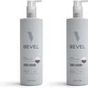 Bevel All Day Body Lotion for Men with Shea Butter and Argan Oil, Lightweight Formula Softens and Smoothes Skin, 16 Oz), (Pack of 2)