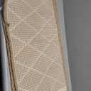 Waffle Bath Mat Set, Non Slip Bathroom Rugs Sets 2 Piece, Ultra Absorbent Long Bath Rug Runner for Bathroom Boho Chic Decor, Machine Washable Floor Mats, Brown & White, 20"47" Plus 18"30"