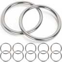 ZUSFUL 1.57 inch Metal O Rings,Stainless Steel Round Ring Buckles 5/32" Wire Diameter,metal rings for crafts,Solid Welded Loop (16, ID5/32*D1.57(40mm))