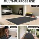 Front Door Mat 20''x31'', Drainage Heavy Duty Dirt Trapping Non-Slip Doormats, Outdoor Rubber Floor Mats, Restaurant Commercial Kitchen Industral Pool Entrance Bar Wet Area, Black