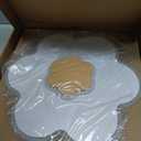 LED Ceiling Light Fixture 15.7in Dimmable Flower Shape Wooden Nursery Light with Remote for Kids Room, Bedroom, Living Room