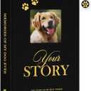 Lanpn Cute Puppy Photo Album 4x6 300 Pockets, Linen Cover Holds 300 Horizontal 4 x 6 Photos with Memo Writing Area Dogs Memory Book Keepsake for Dog Lovers Beige (Black)