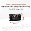 2 x KBT 4 Pack LiFePO4 Phosphate Lithium CR123A with Charger, 3V 500mAh Rechargeable Battery for Flashlight, Headlights,Digital Cameras