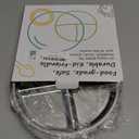 Bakpoco Stainless Steel Kids Plates Set of 4, 9" Portion Control Plates Divided Plate for Adults Toddlers Balance Lunch, Bariatric & Diabetic Diet, Non Toxic Camping Metal Snack Plate for Eating