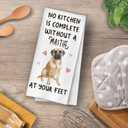 Funny Mastiff Kitchen Towels - Mastiff Gifts Decorative Waffle Dish Towels, Dog Hand Towel, Dog Mom Gifts Tea Towel, 16x24 Inch