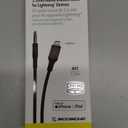 Scosche i3AUXB4SG-SP MFi Certified Hookup Premium Lightning to AUX Braided Audio Cable, 4 Feet, Space Gray (Black)