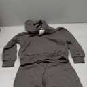 ZFTTZYMX Youth 2Pcs Brushed Fleece Sweatsuit Hooded Pullover Tracksuit Kids Boys Girls Sweatshirt + Pants Outfits Set Size 140