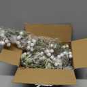 Breeze Touch Christmas Garland with Lights Battery Operated, 5.9ft 20 LED White Berry Lighted Garland, Christmas Decorations Prelit Garland Indoor Outdoor Fireplace Stairs Railing Mantle Decor