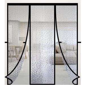 RELIANCER Magnetic Thermal Insulated Double Door Curtain,Waterproof EVA Doors Cover,Fit Doors Size 70"x78",Self-Closing Insulated Doorway Curtain Partition,Temperature Protection Thermal Door Screen