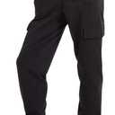 PULI Women's Loose Cargo Sweatpants Pockets Sporty Gym Athletic Fit Jogger Pants Yoga Lounge Trousers (Large, Black)