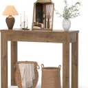 Armocity Console Table, Small Farmhouse Wood Entryway Table, Sofa Tables Narrow Long Behind Couch, Entry Table for Entrance, Hallway, Living Room, 32", Brown Oak