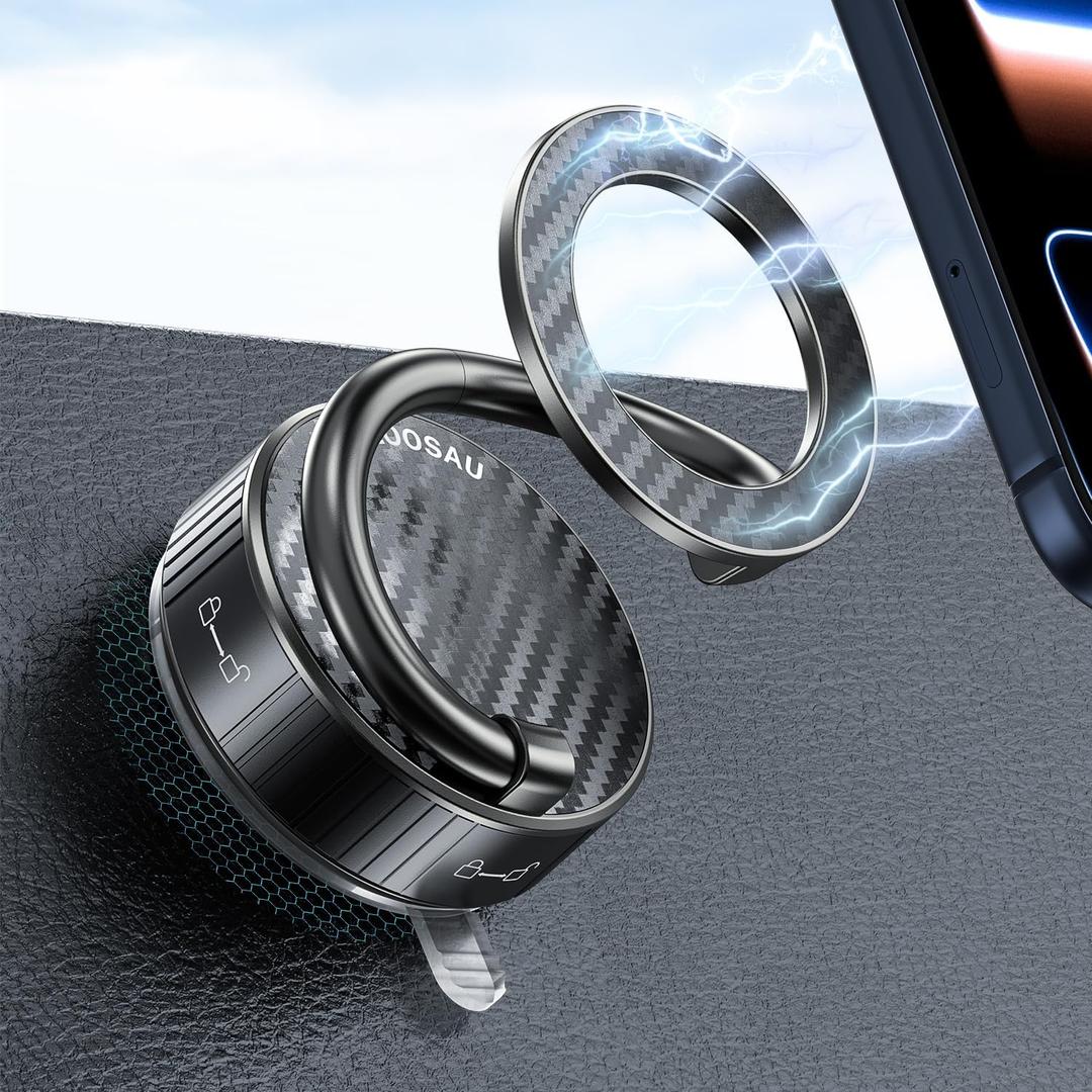 Phone Holders for Your car, Compatible with MagSafe360 Nano Gel Vacuum Magnetic Phone Holderfor iPhone 17 16 Pro Max 15 14 13 12 Plus & Androidfor Your Car/Gym/Mirror/Smooth Surface