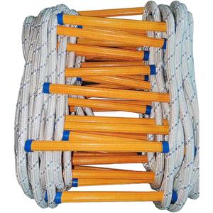 Rope Ladder,9.8 Feet Emergency Fire Escape Ladders Flame Resistant Safety Rope Ladder with Hooks,Fast to Deploy Sturdy and Strong Portable and Reusable 2 Story,Weight Capacity up to 2000 Pounds