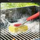 Grill Brush Bristle Free, Steam Grill Cleaning Brush with Scraper, One-Fit-All for All Grate Type, BBQ and Teppanyaki Accessories Cleaner for Outdoor, Two Replaceable Heads