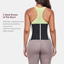 Waist Trainer Belt for Women Belly Fat Waist Cincher Trimmer Ab Belt Tummy Control Body Shaper with Triple Wrap (Black, L)