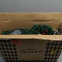 Pre-lit Christmas Garland, 9FT Lighted Christmas Garland Indoor with Red Berries & Pine Cone for Stairs Wall Door Outdoor Holiday Decor with Battery Operated Timer, Artificial Xmas Garland