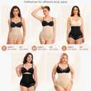 LANCS Tummy Control Shapewear Panties for Women High Waisted Compression Underwear Body Shaper Girdle Waist Trainer (Medium, Black)