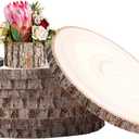 8 Pcs Wood Slices 9-10 Inches Natural Wood Rounds,Unfinished Centerpieces for Tables,Round Wooden Discs,Wooden Slices for Centerpieces/Crafts,Baby Shower,WeddingTable Decor, Forest Decor