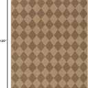 Lahome Colette Checkered Easy Jute Rug 8x10, Washable Rugs for Living Room Dining Room Farmhouse Indoor Outdoor Mat, Neutral Checkerboard Non Slip Black Carpet for Office Backyard Patio
