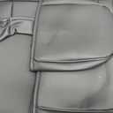 for Ford F150 Seat Covers 2015-2023 2024 2025 2026 (Only Rear Seat Covers), Leather Truck Seat Covers Custom Fit for F-150 XL XLT (Only SuperCrew/Crew Cab), Waterproof Car Accessories, Black
