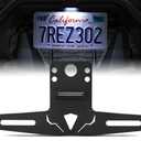 KEMIMOTO UTV License Plate Holder with Light Aluminum License Plate Frame Mount for Golf Cart RV Truck Snowmobile Trailer Boat SxS Compatible with Can-Am Maverick X3 Polaris RZR Ranger Sportsman