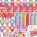 KPHNGB 252 Pcs Valentines Day Gifts for Kids, Bulk School Classroom Valentines Stationery, Valentines Goodie Bags Stuffers, Valentines Cards for Kids Party Favors Exchange