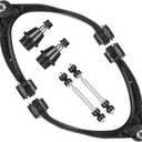 6pc Front Upper Control Arms(Forged Steel) Suspension Kit with Ball Joints Fit for 2007-2014 Cadillac Escalade Suburban GMC Yukon XL 1500 2007-2016 Silverado Sierra 1500 2007-2013 Avalanche