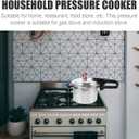 SOLUSTRE Small Pressure Cooker with Composite Bottom Safe Stovetop Pressure Cooker Compatible with Gas Stove and Induction Ideal for Home Kitchen 6.29X6.29X5.11 Inch