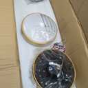 LANMEL Metal Ceiling Fan with Lights and Remote, 72 Inch, Gold & Black