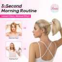 REECHO Ponytail Extension, 8" Short Mini Claw Clip Pony Tail Hair Extensions Natural Soft Feather-Light Tension-Free Ponytail Hairpiece for Women - Honey Blonde with Highlights