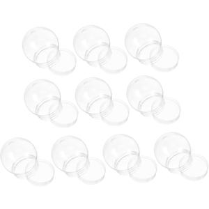 10pcs Clear Plastic Snow Globe Water Globe Lightweight Fillable Decorative for Crafts One Design for Easy Use and Storage for Christmas and Projects
