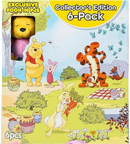 Winnie The Pooh and Pals 4 Pack - Miniature Plush Figure, Suffed Animal, Toy Mini Soft Figure for Kids, Girls and Boys Ages 4+