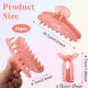 16 Pcs Hair Clip, Acrylic Large Hair Clips - Strong Hold Jaw Clips for Thick Thin Hair, Cute Non-slip Claw Clips, Stylish Hair Accessories for Women Girls (8 Colors)